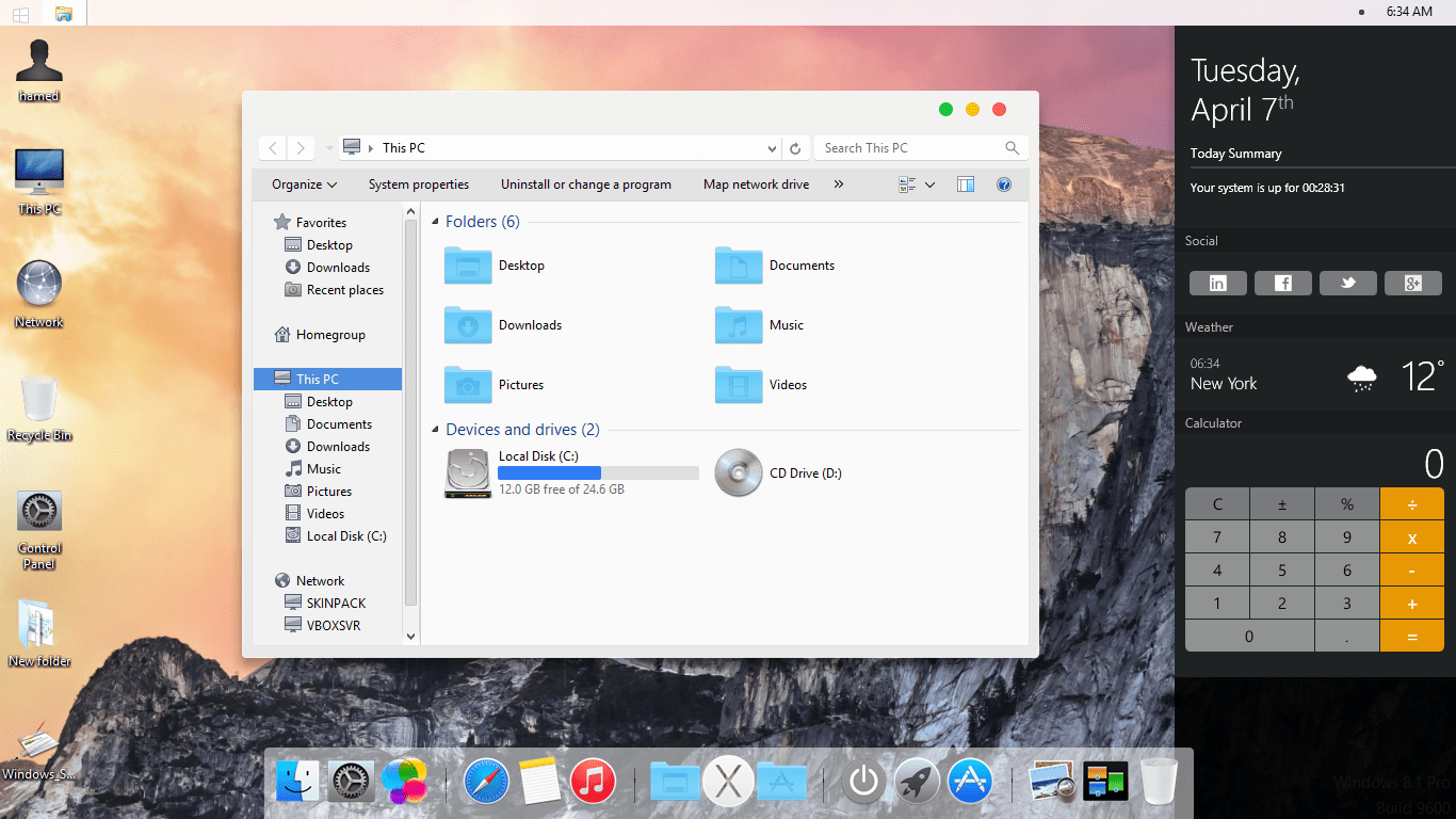 mac os x 10 theme for windows 7